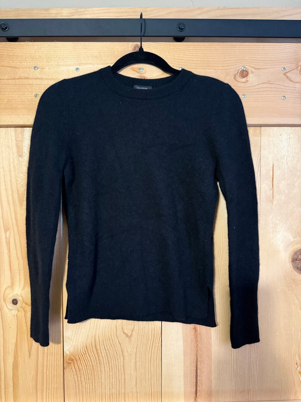 100% Cashmere Sweater Medium Black Halogen Brand Neutral Capsule Natural Women's